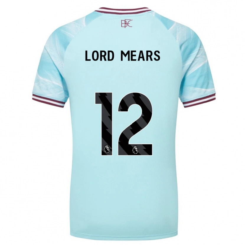 Danxen Enfant Maillot Rhema Lord-Mears #12 Bleu Ciel Bourgogne Tenues Extérieur 2025/26 T-Shirt