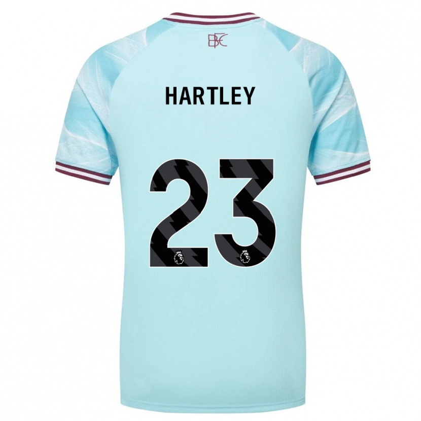 Danxen Enfant Maillot Naomi Hartley #23 Bleu Ciel Bourgogne Tenues Extérieur 2025/26 T-Shirt