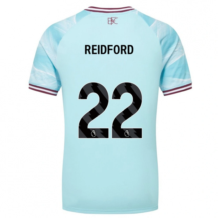 Danxen Enfant Maillot Isabella Reidford #22 Bleu Ciel Bourgogne Tenues Extérieur 2025/26 T-Shirt