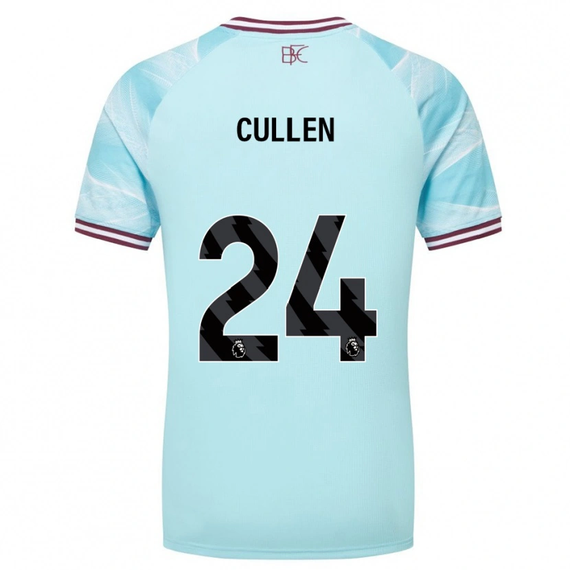 Danxen Enfant Maillot Josh Cullen #24 Bleu Ciel Bourgogne Tenues Extérieur 2025/26 T-Shirt