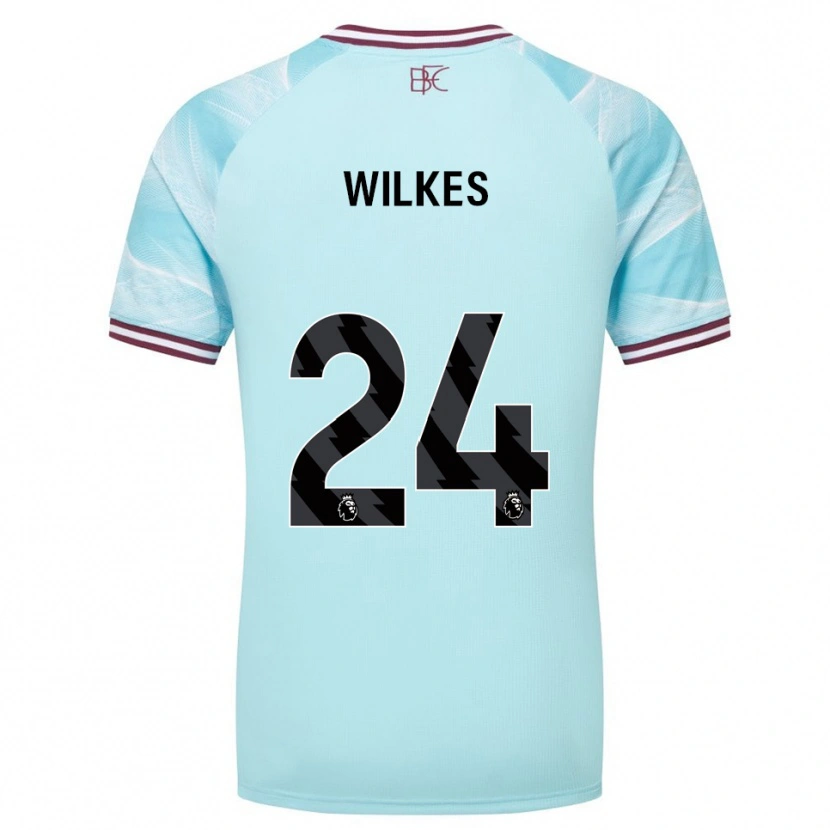 Danxen Enfant Maillot Tilly Wilkes #24 Bleu Ciel Bourgogne Tenues Extérieur 2025/26 T-Shirt