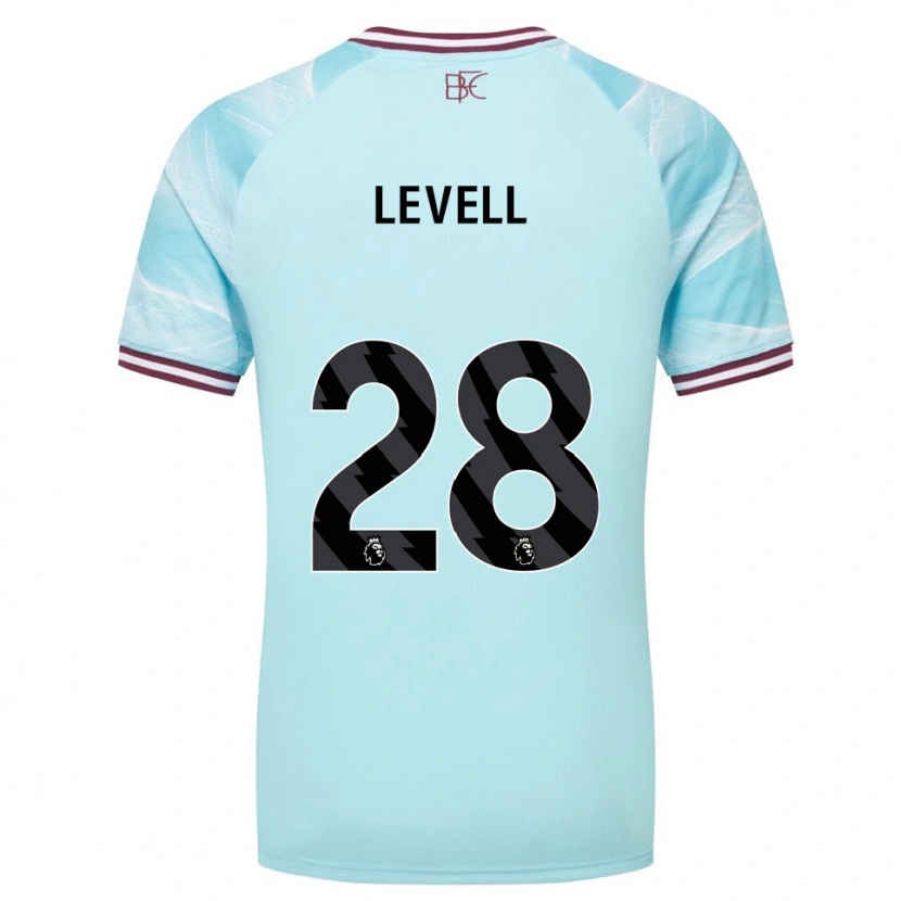 Danxen Enfant Maillot Kirstie Levell #28 Bleu Ciel Bourgogne Tenues Extérieur 2025/26 T-Shirt