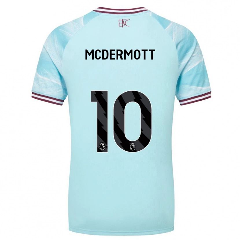Danxen Enfant Maillot Tommy Mcdermott #10 Bleu Ciel Bourgogne Tenues Extérieur 2025/26 T-Shirt