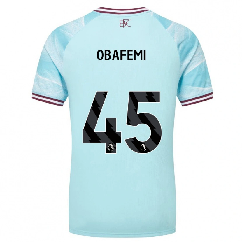 Danxen Enfant Maillot Michael Obafemi #45 Bleu Ciel Bourgogne Tenues Extérieur 2025/26 T-Shirt