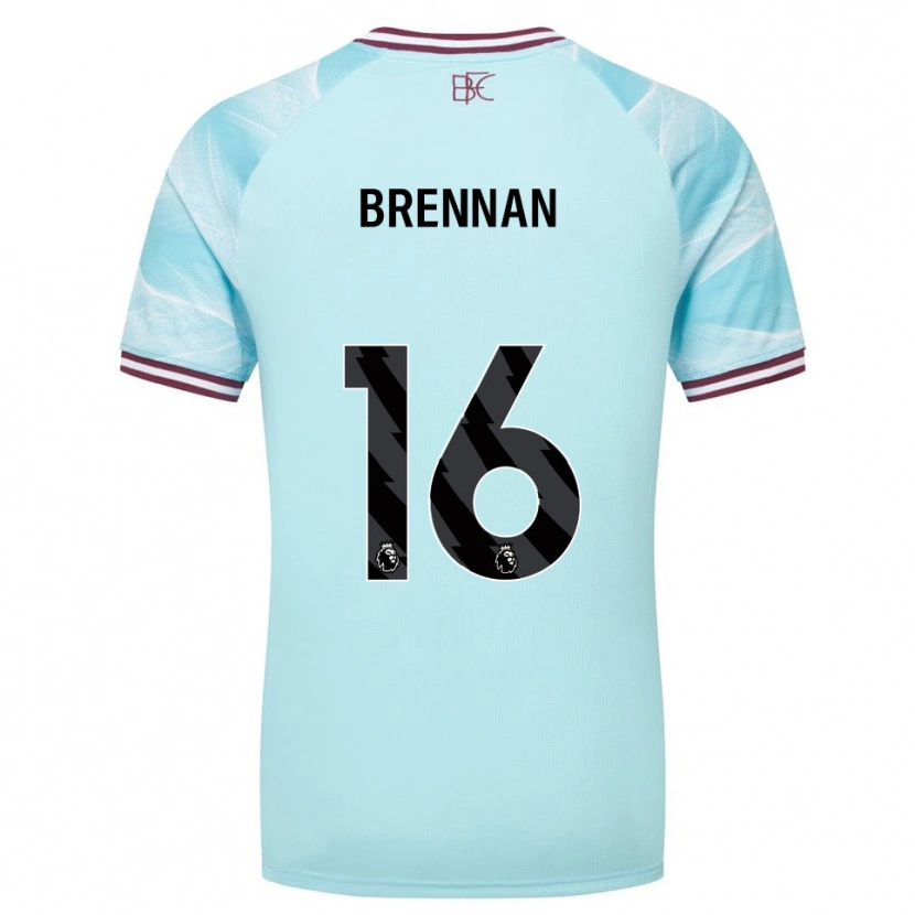 Danxen Enfant Maillot Corey Brennan #16 Bleu Ciel Bourgogne Tenues Extérieur 2025/26 T-Shirt
