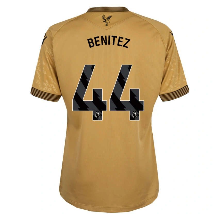 Danxen Enfant Maillot Walter Benítez #44 Or Noir Tenues Extérieur 2025/26 T-Shirt