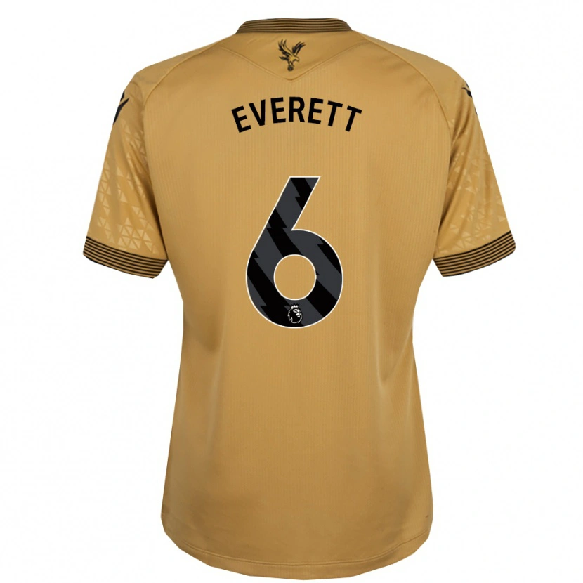 Danxen Enfant Maillot Aimee Everett #6 Or Noir Tenues Extérieur 2025/26 T-Shirt