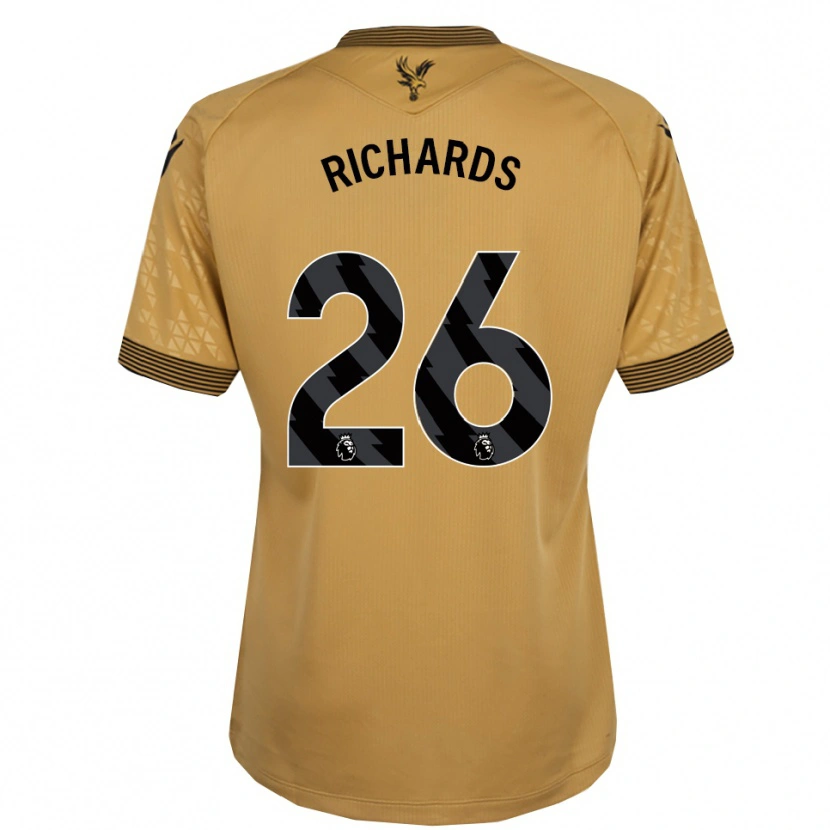 Danxen Enfant Maillot Chris Richards #26 Or Noir Tenues Extérieur 2025/26 T-Shirt