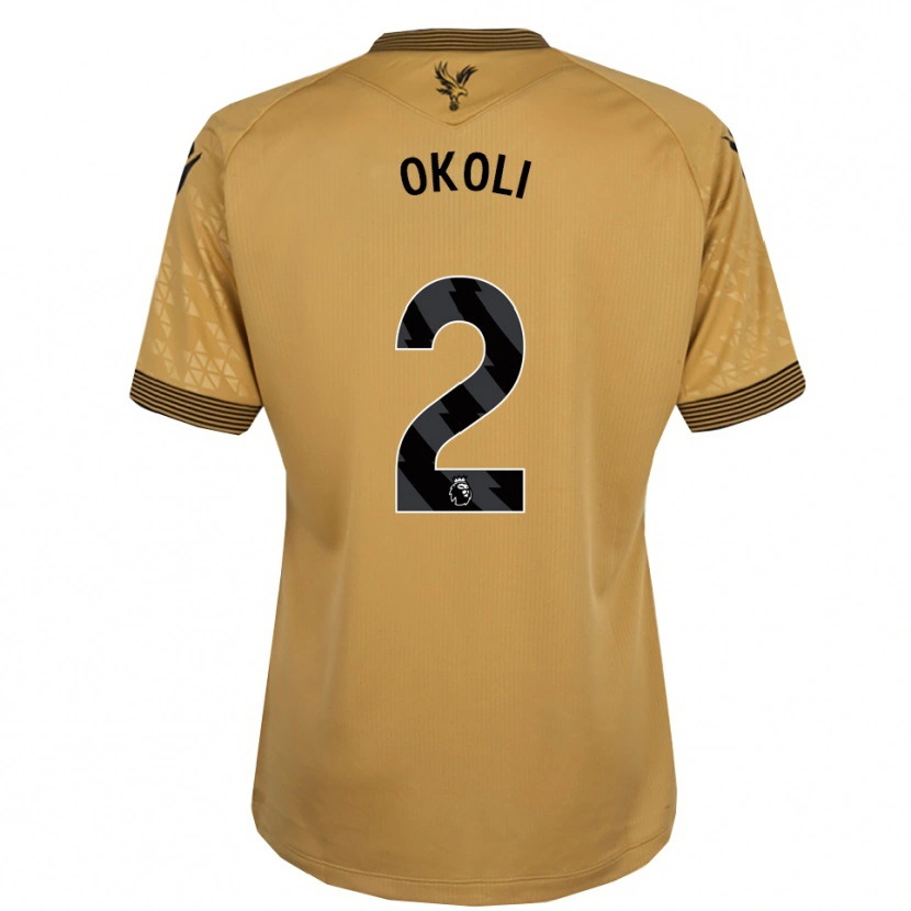 Danxen Enfant Maillot Chuks Okoli #2 Or Noir Tenues Extérieur 2025/26 T-Shirt