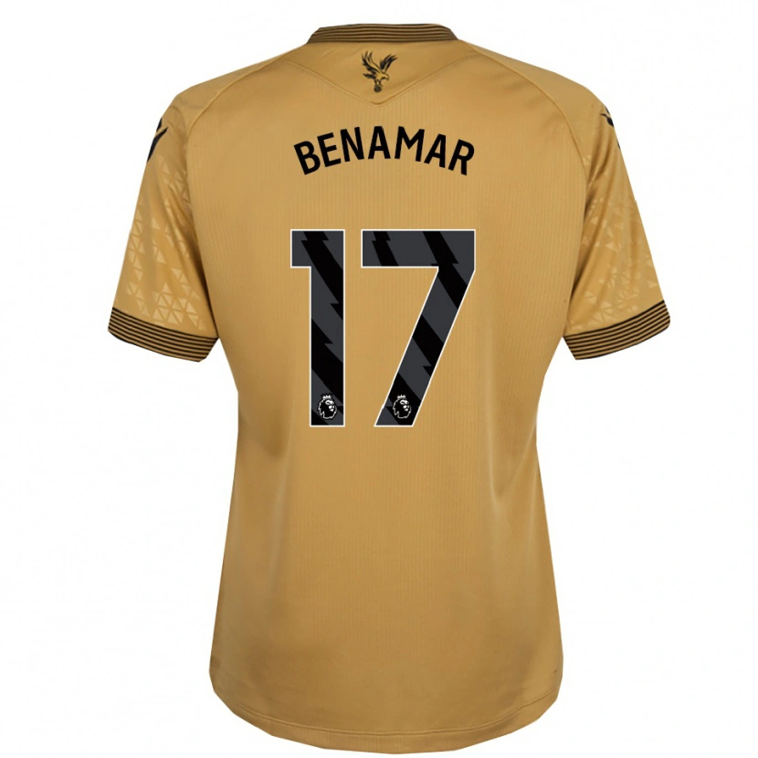 Danxen Enfant Maillot Dean Benamar #17 Or Noir Tenues Extérieur 2025/26 T-Shirt