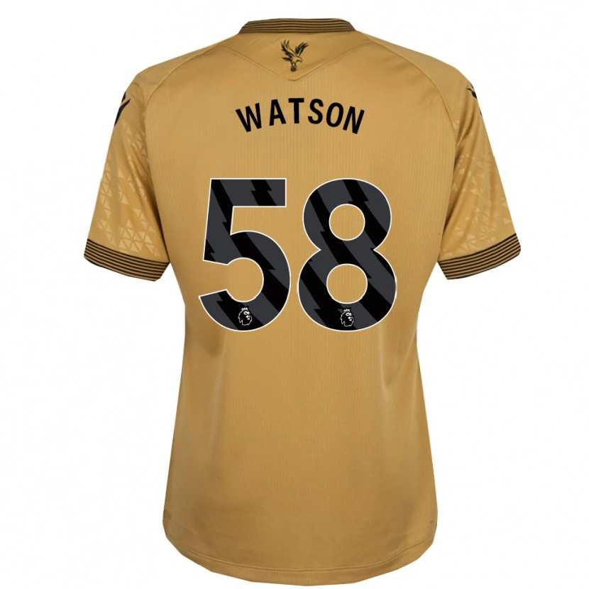 Danxen Enfant Maillot Noah Watson #58 Or Noir Tenues Extérieur 2025/26 T-Shirt