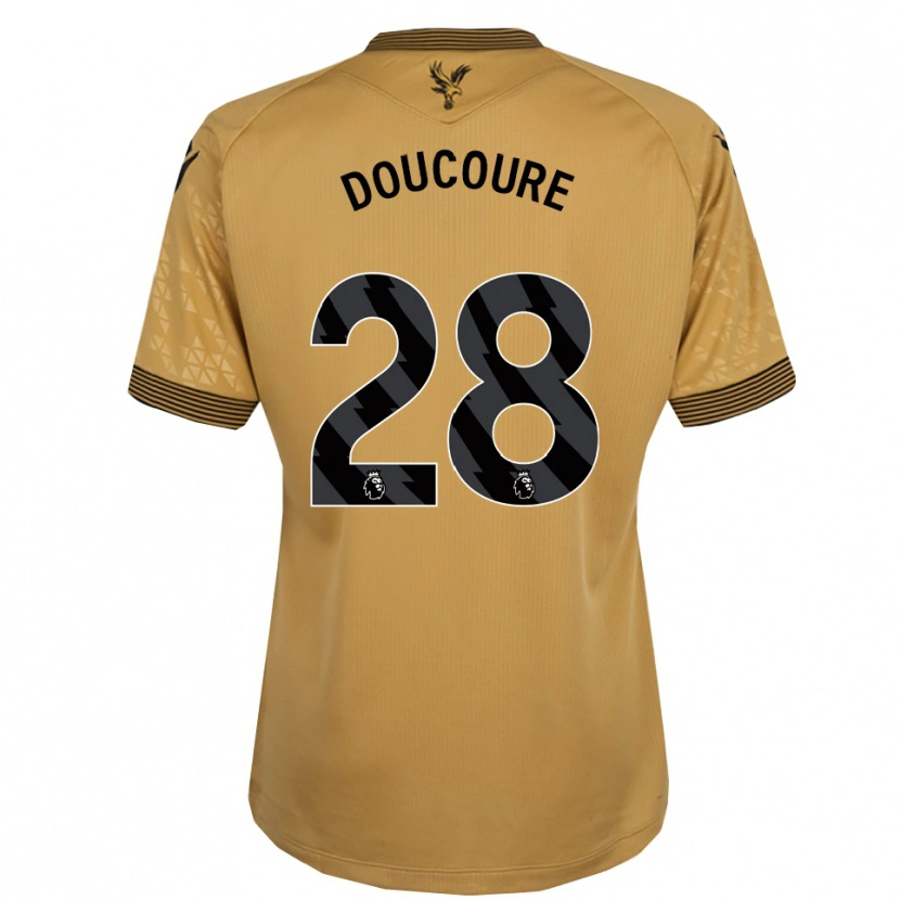 Danxen Enfant Maillot Cheick Doucouré #28 Or Noir Tenues Extérieur 2025/26 T-Shirt