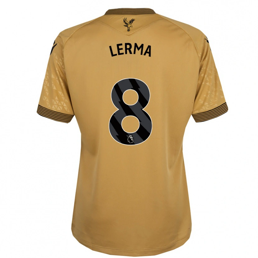 Danxen Enfant Maillot Jefferson Lerma #8 Or Noir Tenues Extérieur 2025/26 T-Shirt