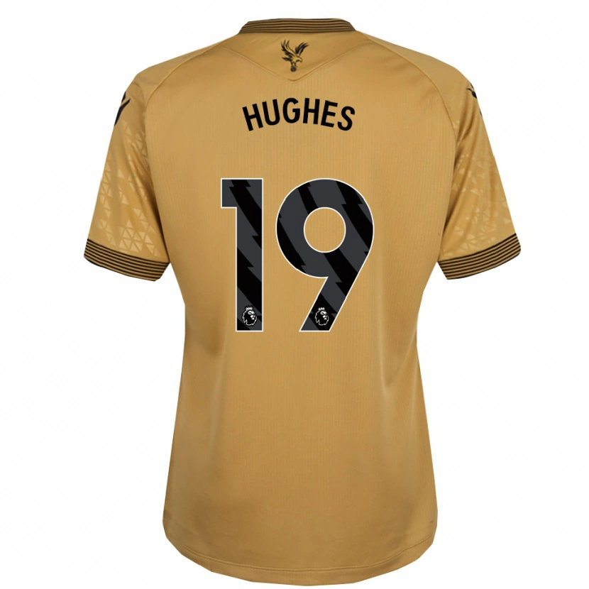 Danxen Enfant Maillot Will Hughes #19 Or Noir Tenues Extérieur 2025/26 T-Shirt