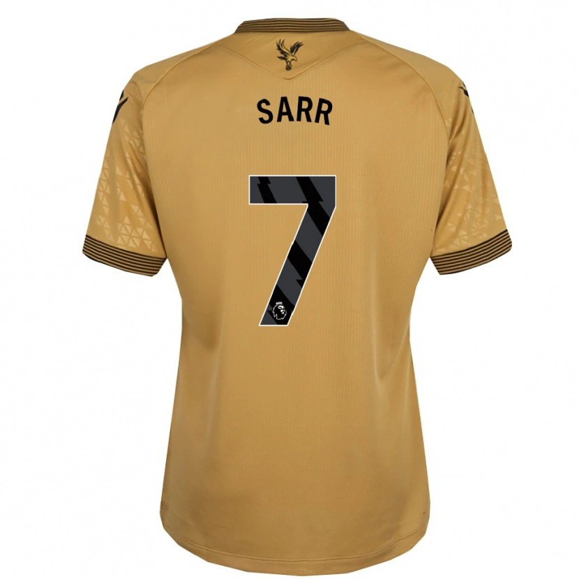 Danxen Enfant Maillot Ismaïla Sarr #7 Or Noir Tenues Extérieur 2025/26 T-Shirt