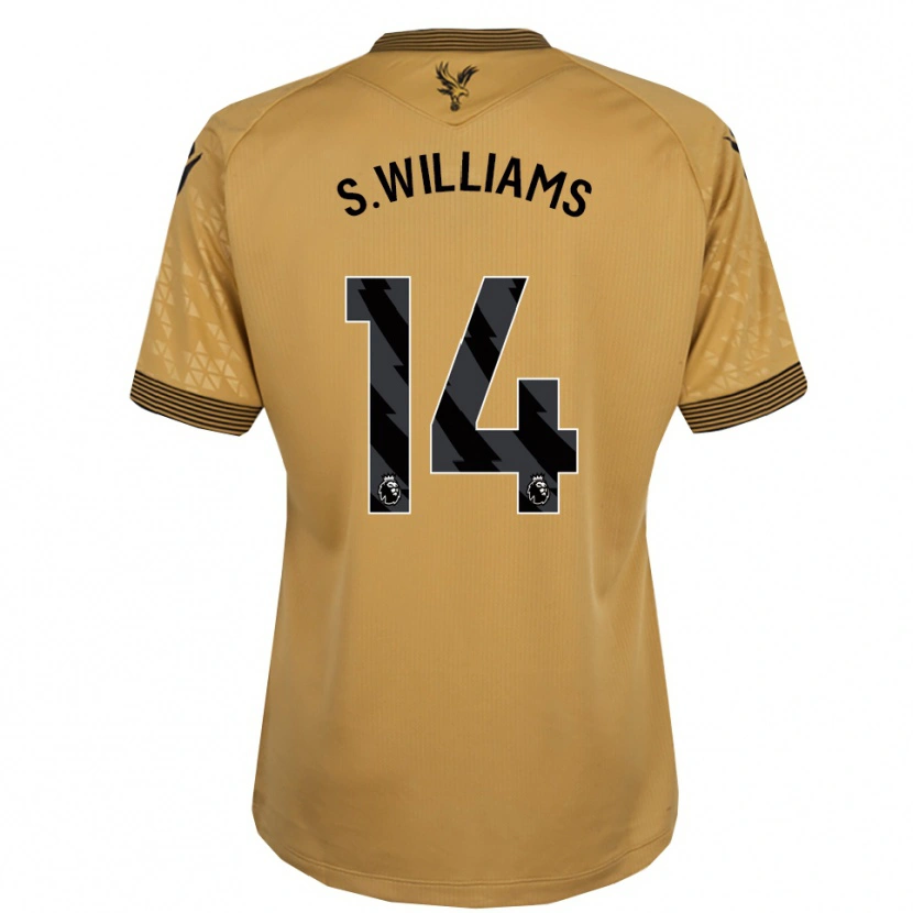 Danxen Enfant Maillot Seb Williams #14 Or Noir Tenues Extérieur 2025/26 T-Shirt