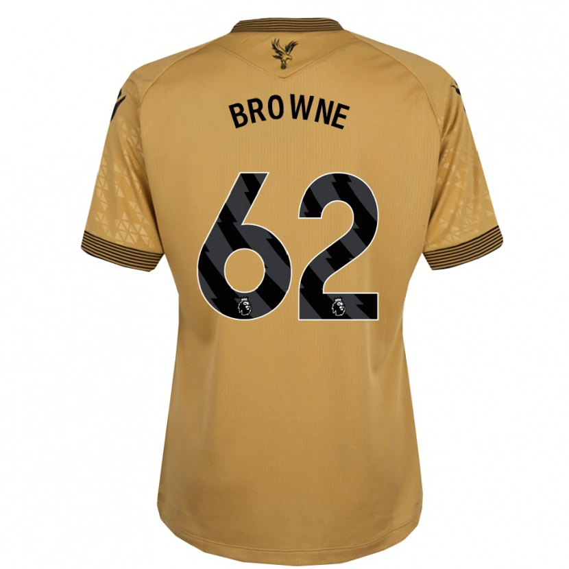 Danxen Enfant Maillot Luke Browne #62 Or Noir Tenues Extérieur 2025/26 T-Shirt