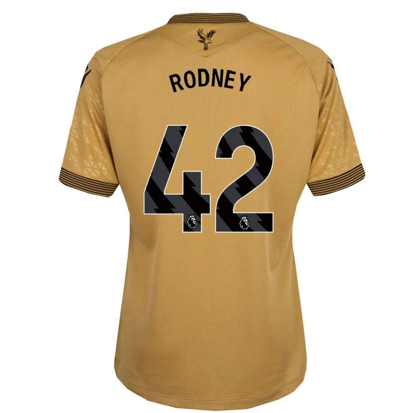 Danxen Enfant Maillot Kaden Rodney #42 Or Noir Tenues Extérieur 2025/26 T-Shirt