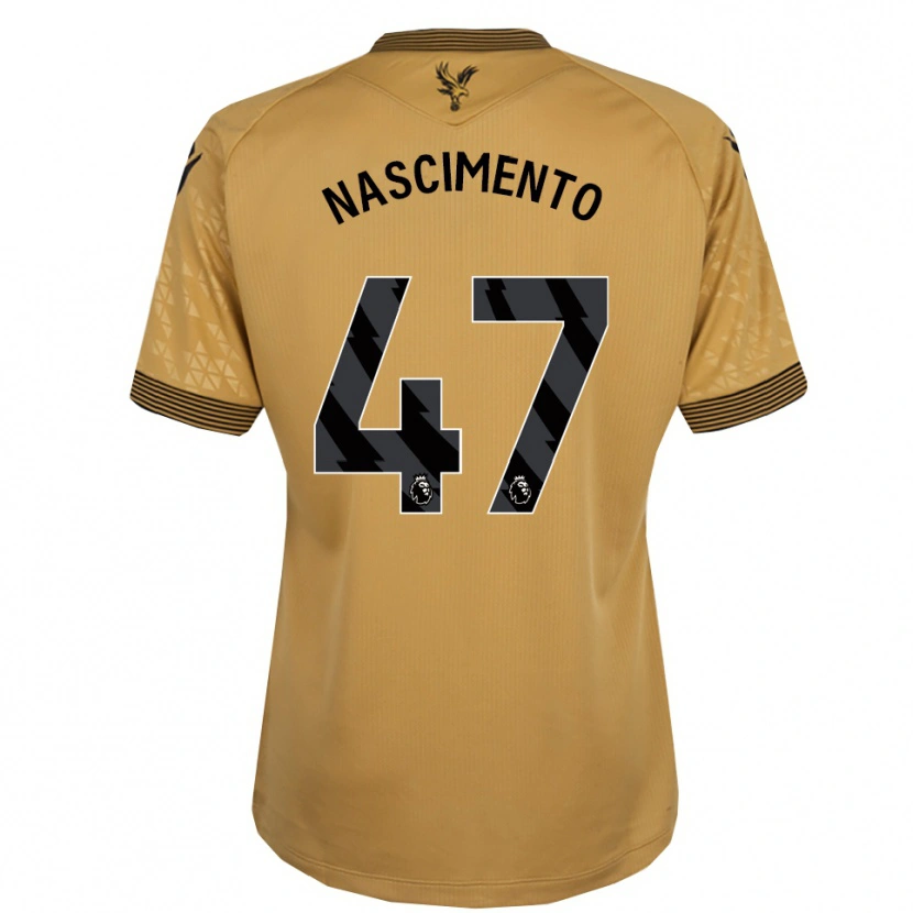 Danxen Enfant Maillot Adler Nascimento #47 Or Noir Tenues Extérieur 2025/26 T-Shirt