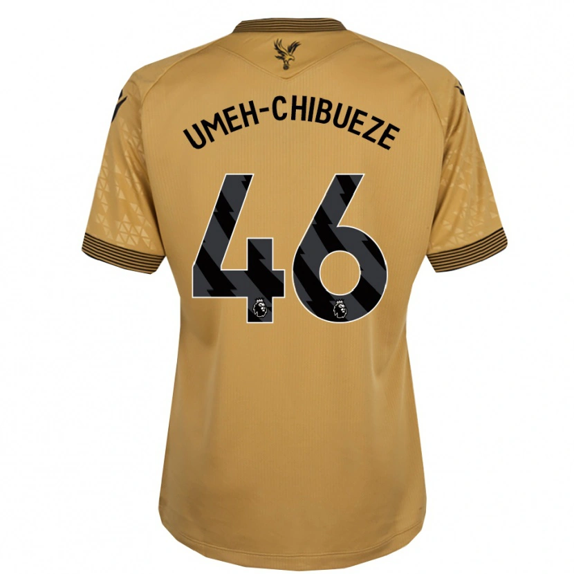Danxen Enfant Maillot Franco Umeh-Chibueze #46 Or Noir Tenues Extérieur 2025/26 T-Shirt