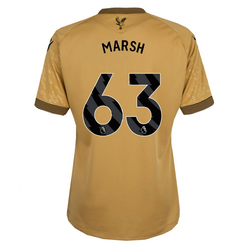 Danxen Enfant Maillot Zach Marsh #63 Or Noir Tenues Extérieur 2025/26 T-Shirt