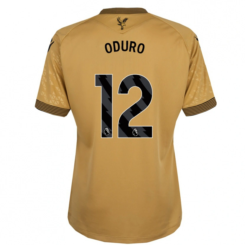 Danxen Enfant Maillot Stuart Oduro #12 Or Noir Tenues Extérieur 2025/26 T-Shirt
