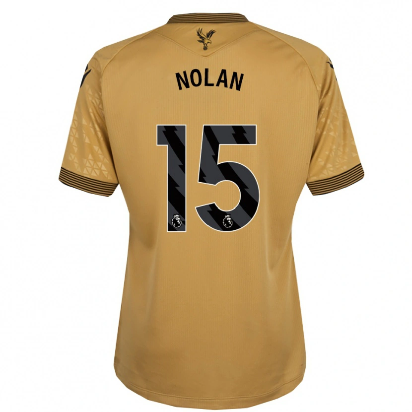 Danxen Enfant Maillot Hayley Nolan #15 Or Noir Tenues Extérieur 2025/26 T-Shirt