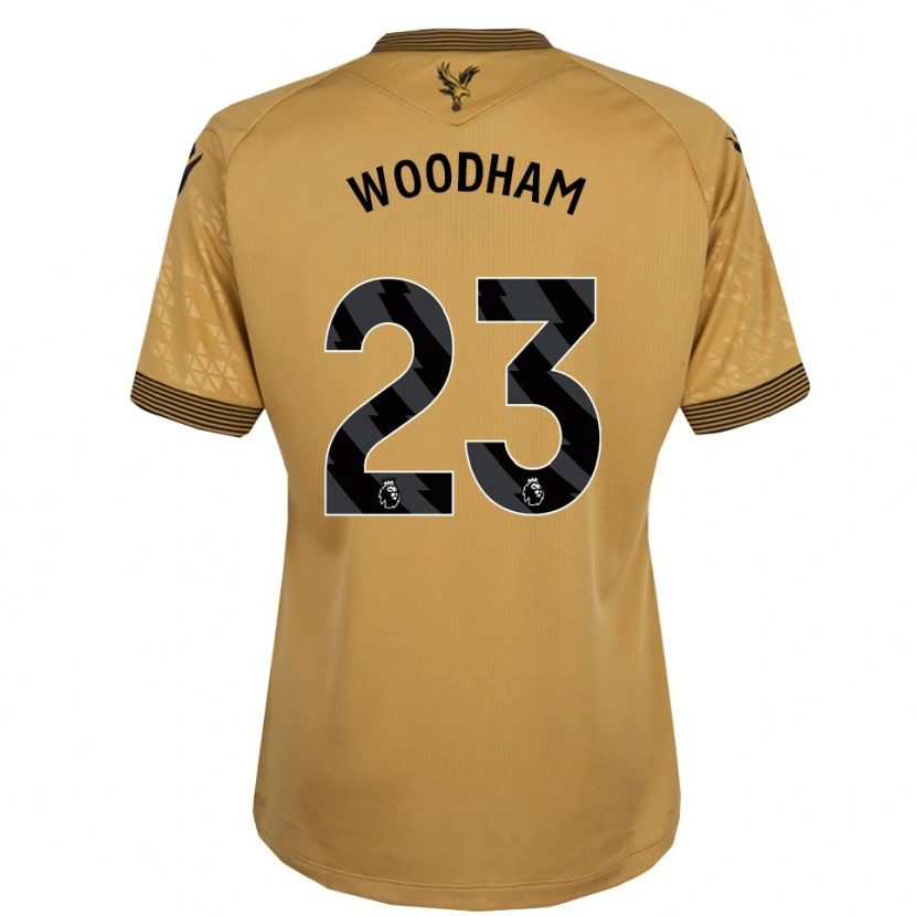 Danxen Enfant Maillot Lily Woodham #23 Or Noir Tenues Extérieur 2025/26 T-Shirt