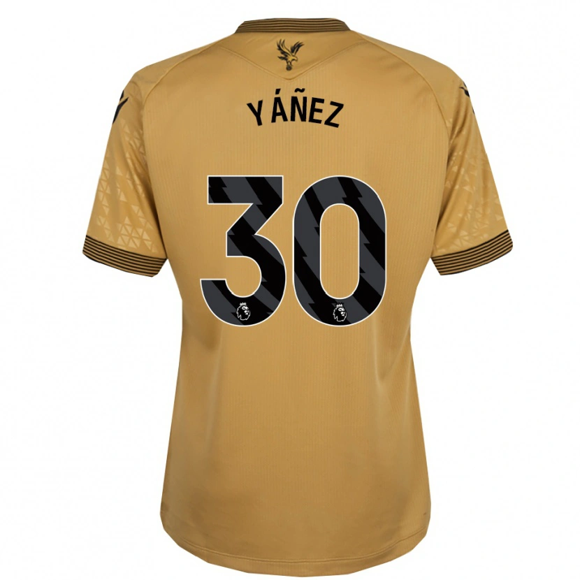Danxen Enfant Maillot Shae Yáñez #30 Or Noir Tenues Extérieur 2025/26 T-Shirt