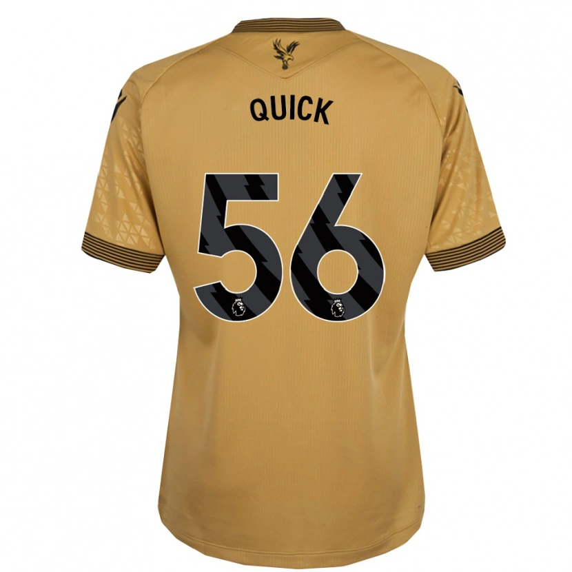 Danxen Enfant Maillot Daniel Quick #56 Or Noir Tenues Extérieur 2025/26 T-Shirt