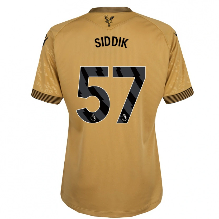 Danxen Enfant Maillot Cardo Siddik #57 Or Noir Tenues Extérieur 2025/26 T-Shirt