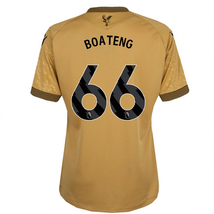Danxen Enfant Maillot David Boateng #66 Or Noir Tenues Extérieur 2025/26 T-Shirt