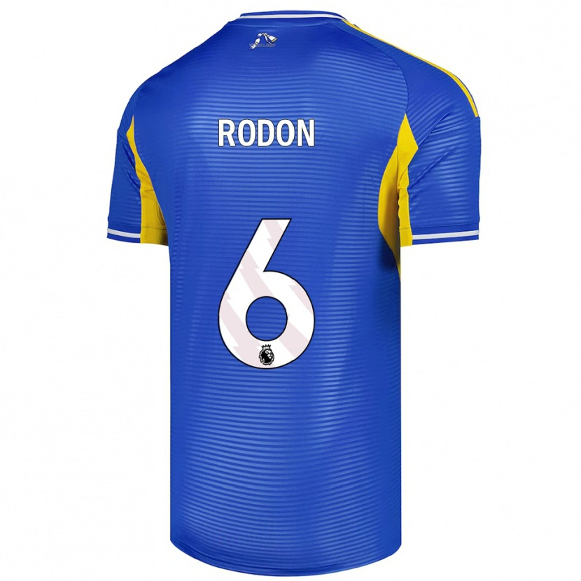 Danxen Enfant Maillot Joe Rodon #6 Bleu Jaune Tenues Extérieur 2025/26 T-Shirt