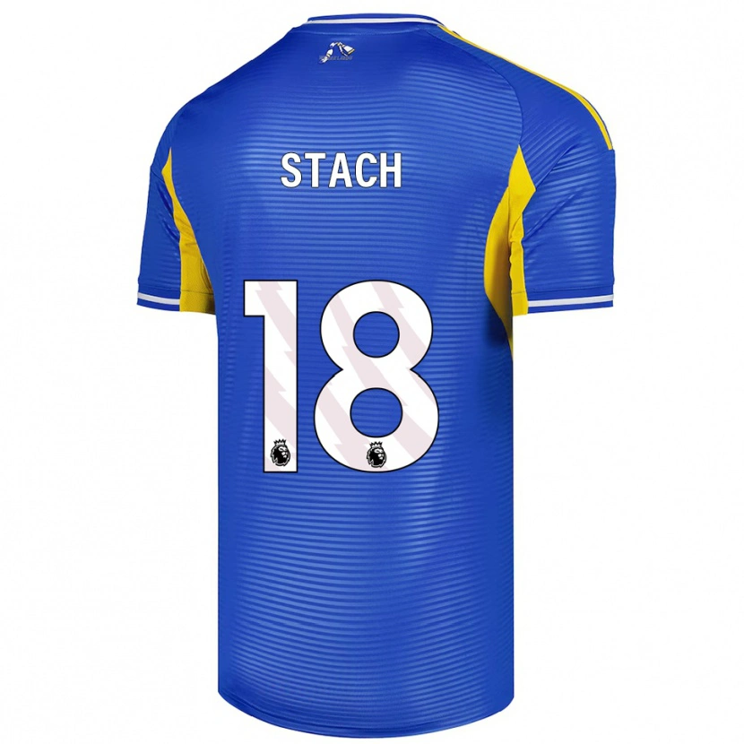 Danxen Enfant Maillot Anton Stach #18 Bleu Jaune Tenues Extérieur 2025/26 T-Shirt
