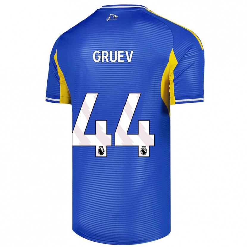 Danxen Enfant Maillot Ilia Gruev #44 Bleu Jaune Tenues Extérieur 2025/26 T-Shirt