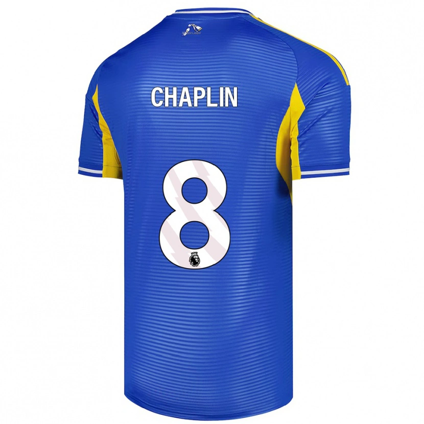 Danxen Enfant Maillot Rhys Chadwick #8 Bleu Jaune Tenues Extérieur 2025/26 T-Shirt