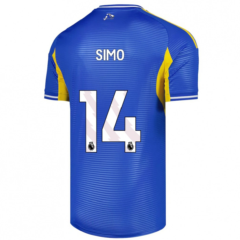 Danxen Enfant Maillot Elton Simo #14 Bleu Jaune Tenues Extérieur 2025/26 T-Shirt