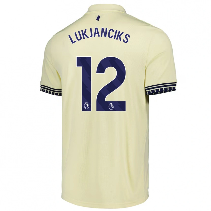 Danxen Enfant Maillot Douglass Lukjanciks #12 Blanc Cassé Noir Tenues Extérieur 2025/26 T-Shirt