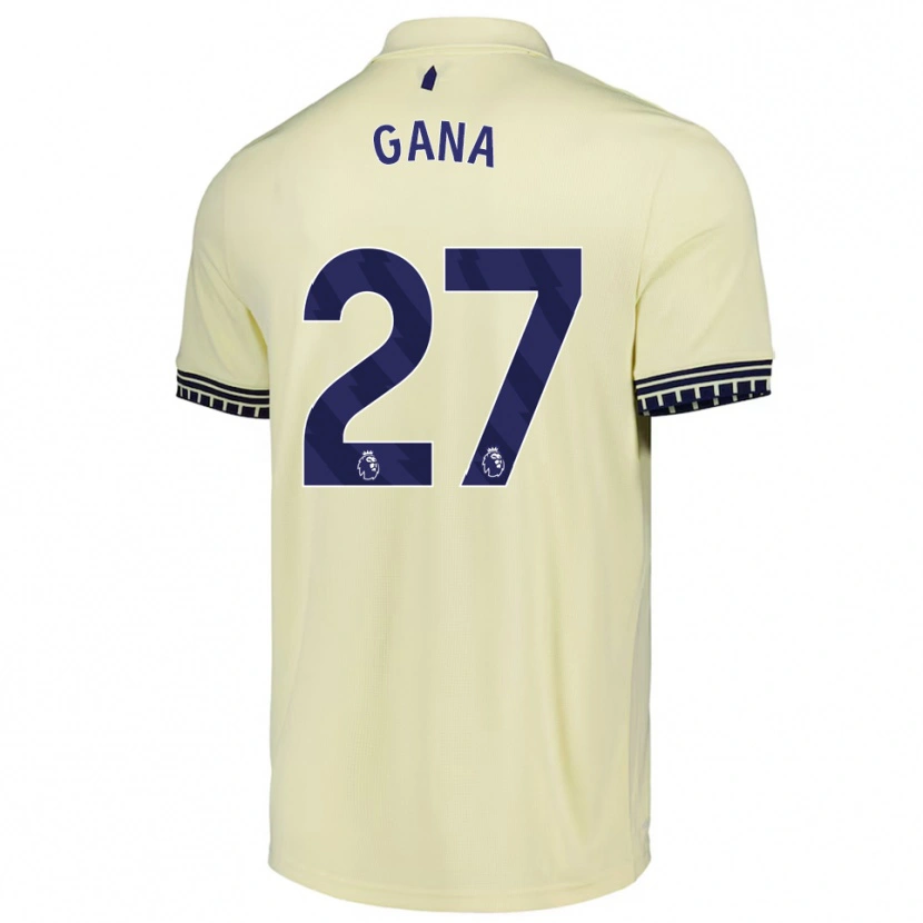 Danxen Enfant Maillot Idrissa Gueye #27 Blanc Cassé Noir Tenues Extérieur 2025/26 T-Shirt