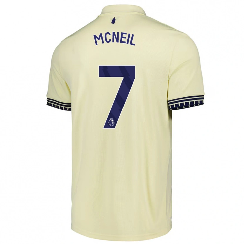 Danxen Enfant Maillot Dwight Mcneil #7 Blanc Cassé Noir Tenues Extérieur 2025/26 T-Shirt