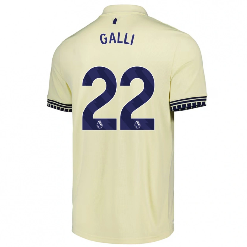 Danxen Enfant Maillot Aurora Galli #22 Blanc Cassé Noir Tenues Extérieur 2025/26 T-Shirt