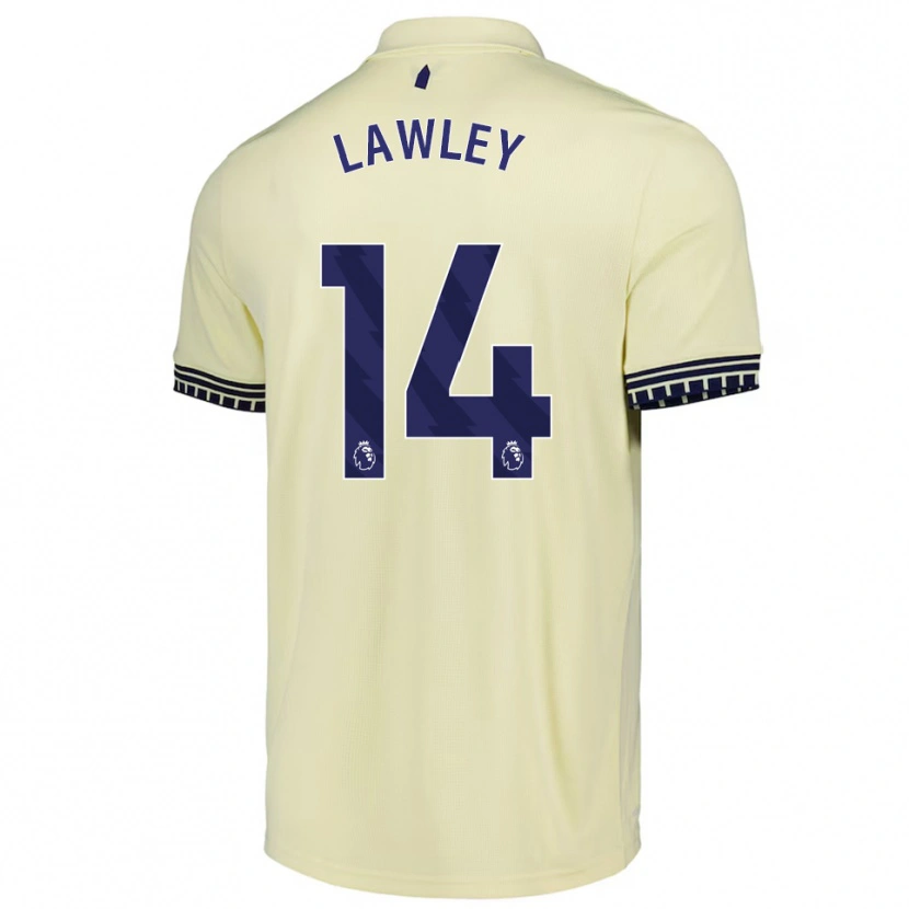 Danxen Enfant Maillot Melissa Lawley #14 Blanc Cassé Noir Tenues Extérieur 2025/26 T-Shirt