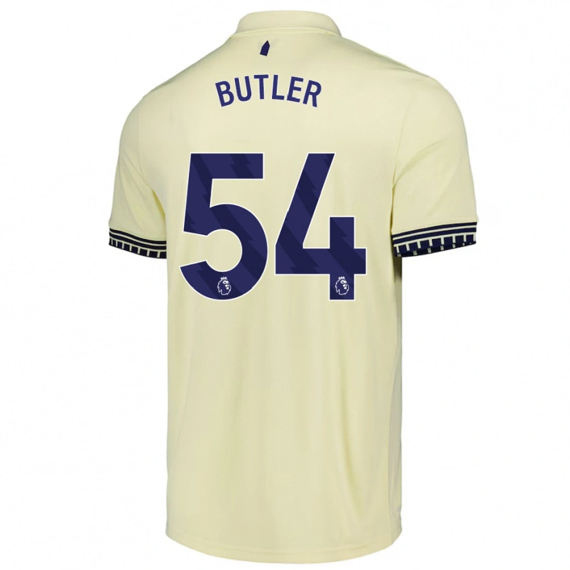 Danxen Enfant Maillot Jack Butler #54 Blanc Cassé Noir Tenues Extérieur 2025/26 T-Shirt