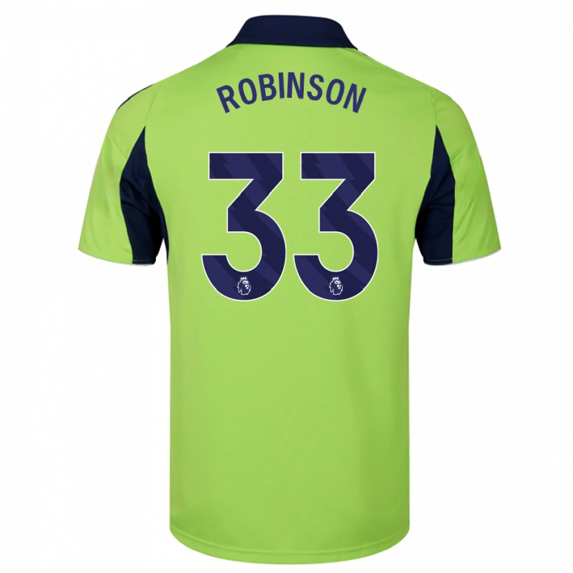 Danxen Enfant Maillot Antonee Robinson #33 Vert Marine Blanc Tenues Extérieur 2025/26 T-Shirt