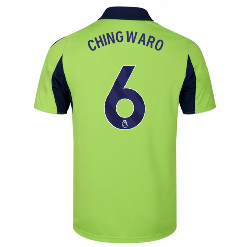 Danxen Enfant Maillot Seth Chingwaro #6 Vert Marine Blanc Tenues Extérieur 2025/26 T-Shirt