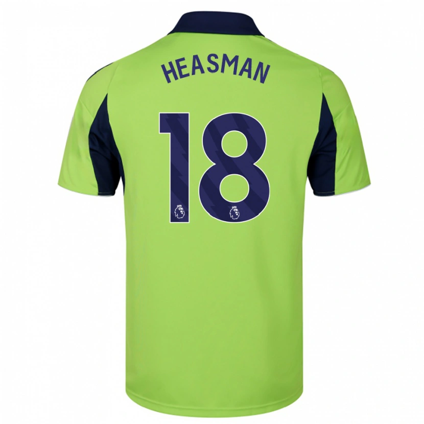 Danxen Enfant Maillot Georgia Heasman #18 Vert Marine Blanc Tenues Extérieur 2025/26 T-Shirt