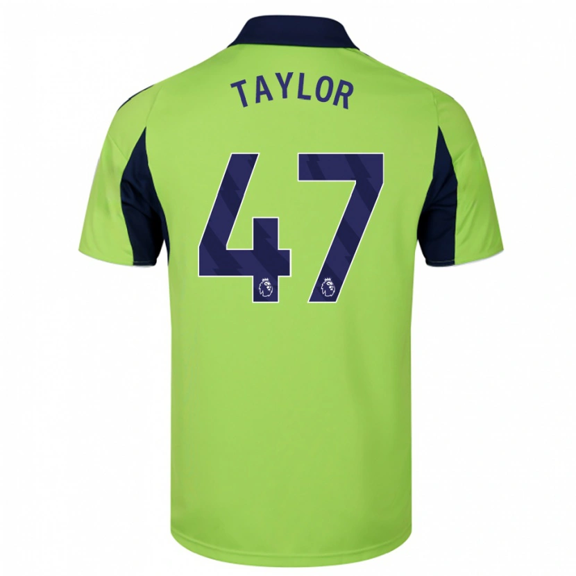 Danxen Enfant Maillot Bo Taylor #47 Vert Marine Blanc Tenues Extérieur 2025/26 T-Shirt