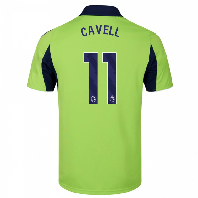 Danxen Enfant Maillot Tarrell Cavell #11 Vert Marine Blanc Tenues Extérieur 2025/26 T-Shirt
