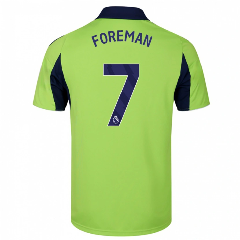 Danxen Enfant Maillot Tia Foreman #7 Vert Marine Blanc Tenues Extérieur 2025/26 T-Shirt