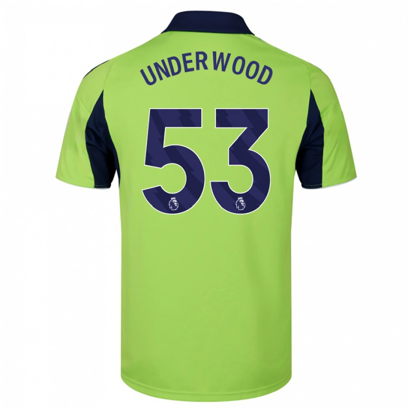 Danxen Enfant Maillot Marco Underwood #53 Vert Marine Blanc Tenues Extérieur 2025/26 T-Shirt